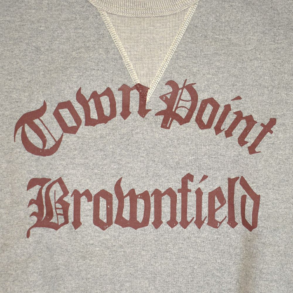 デラックスウエア (DELUXEWARE) TOWN POINT 長袖プリントトレーナー スウェットシャツ セットンスリーブ S101-44