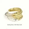 ラリースミス (LARRY SMITH) KAZEKIRI FEATHER RING No. 33 (18K GOLD ACCENT) フェザー リング 指輪 シルバーアクセサリー EFRG-0033 Sterling Silver, 18K Yellow Gold