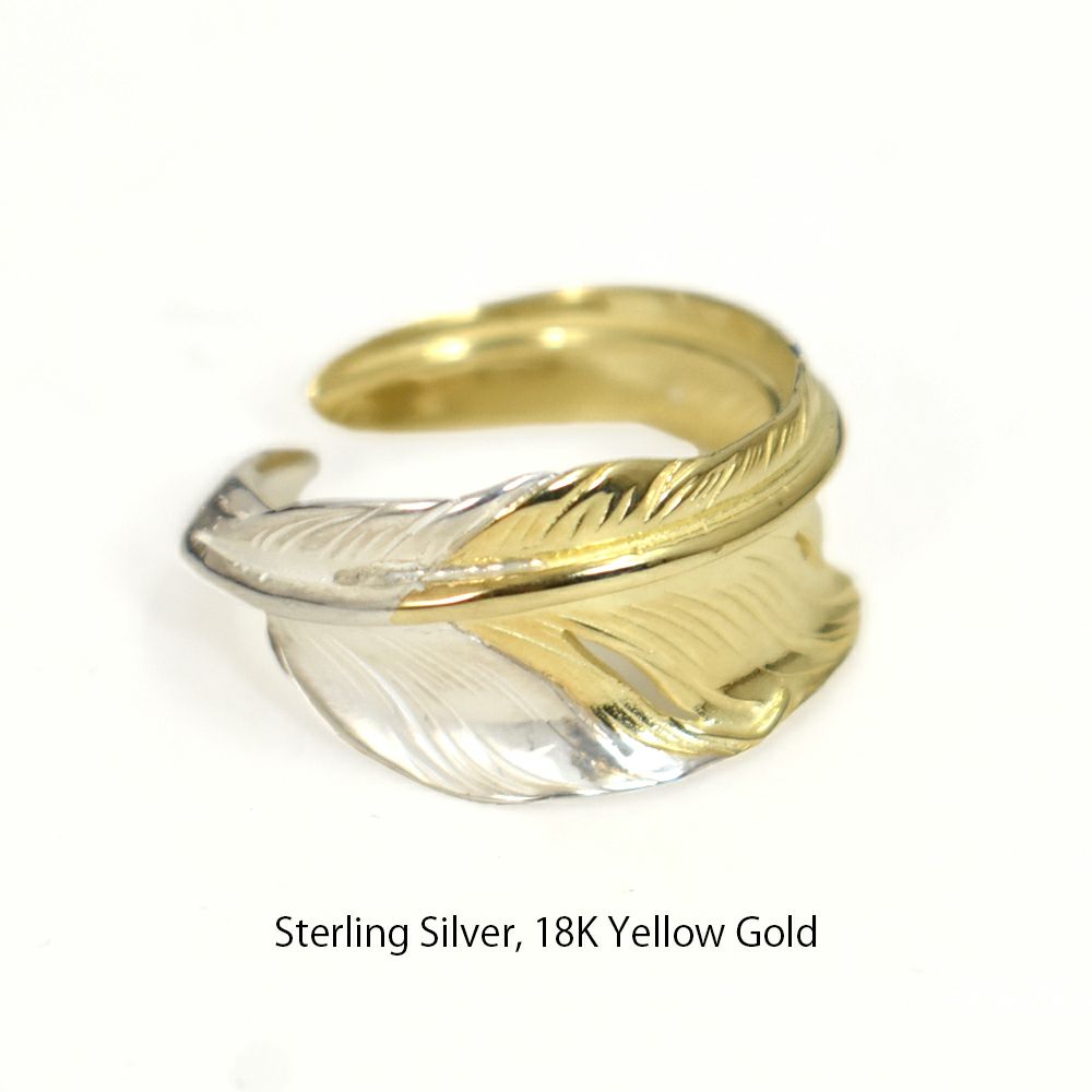 ラリースミス (LARRY SMITH) KAZEKIRI FEATHER RING No. 33 (18K GOLD 
