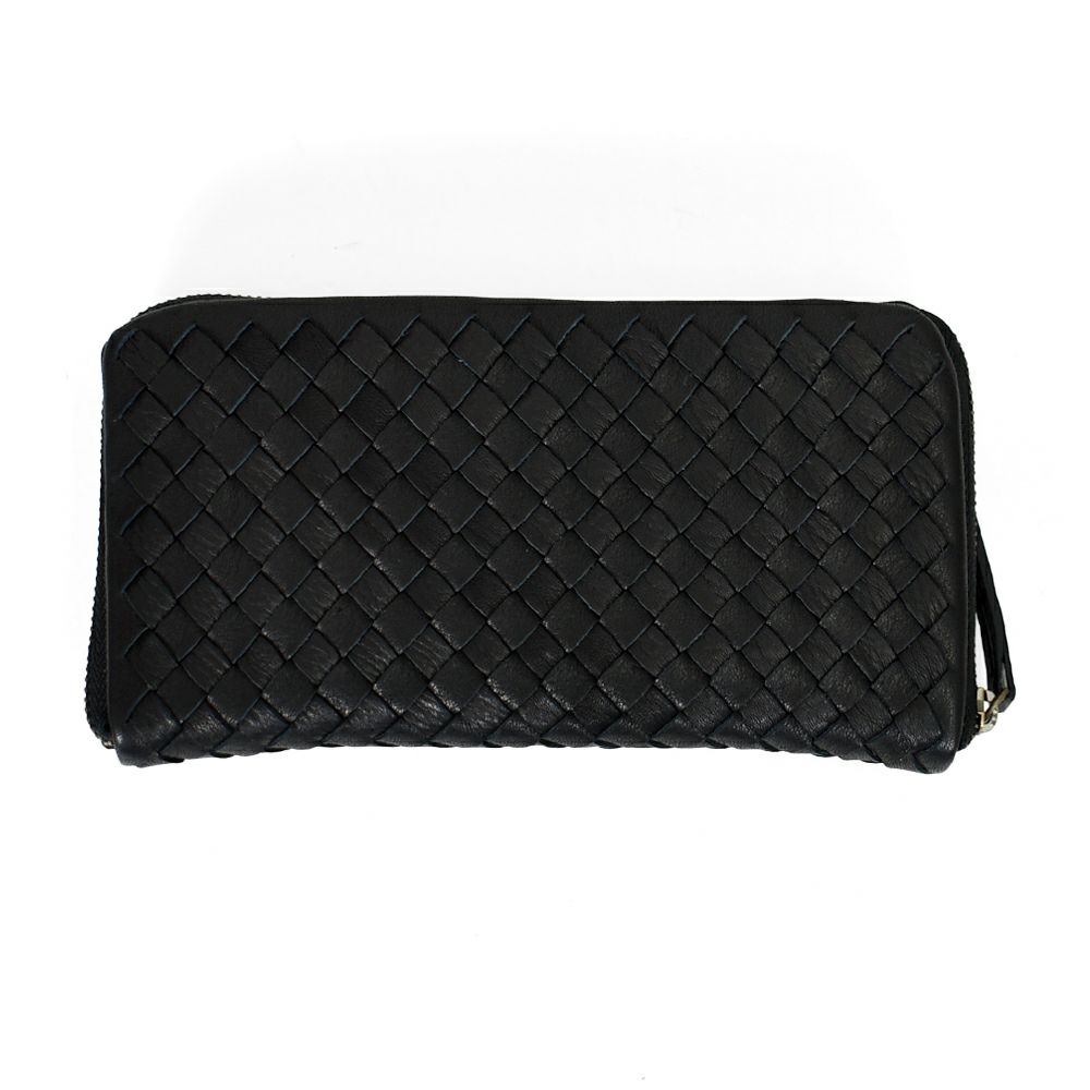 アインソフ (Ain Soph) メッシュ コンパクトラウンドファスナー長財布 革財布 黒 ギフト (242006) DA1600-CNP