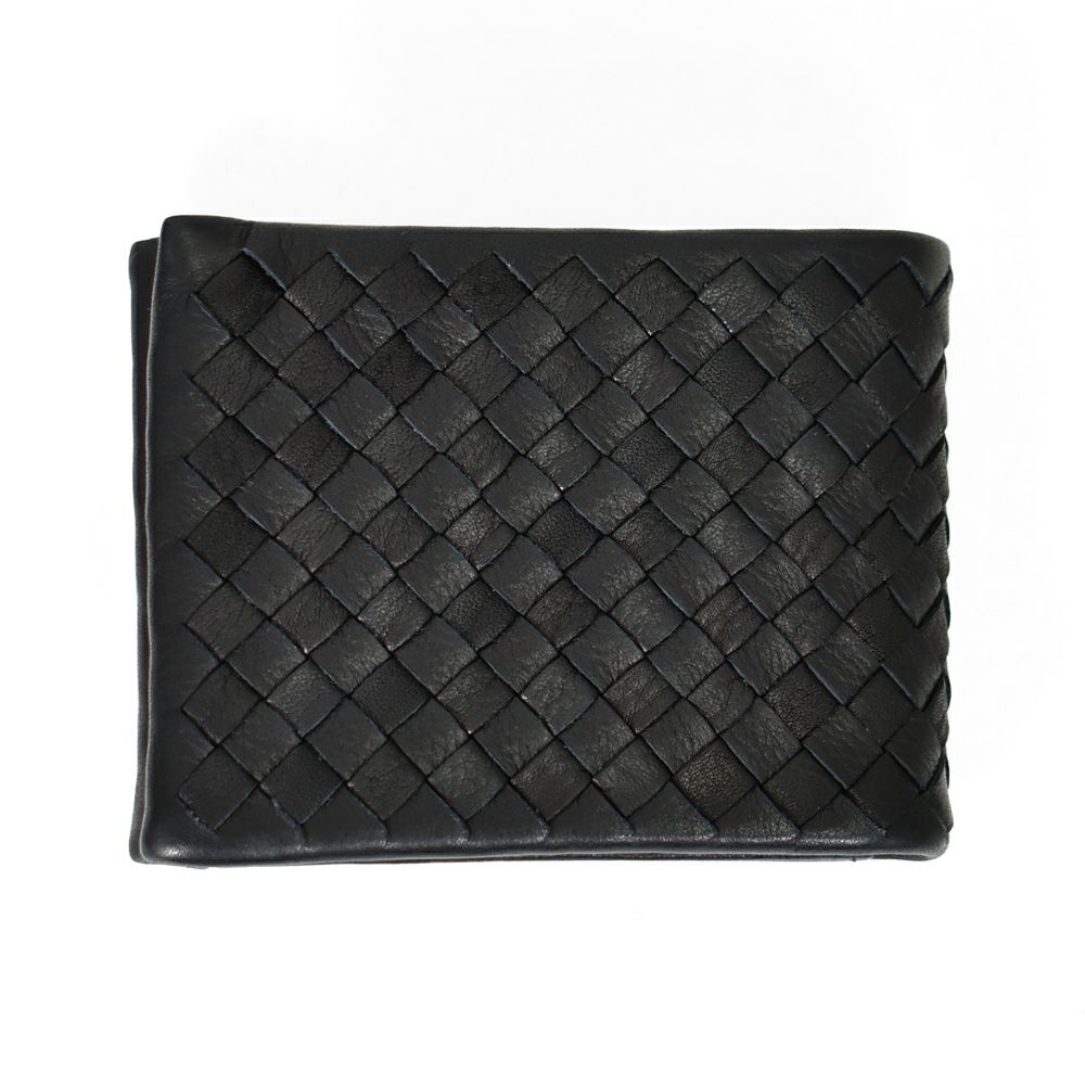 アインソフ (Ain Soph) メッシュ 二つ折り財布 革財布 黒 ギフト (242010) DA1604-CNP