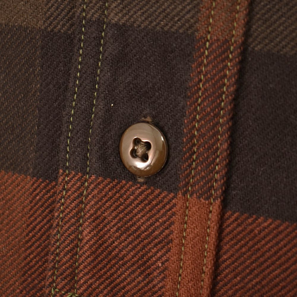 フリーホイーラーズ (FREEWHEELERS) -BaldyGus- MECHANIC SHIRT 1930s STYLE WORK CLOTHING 長袖チェックネルシャツ 2433006