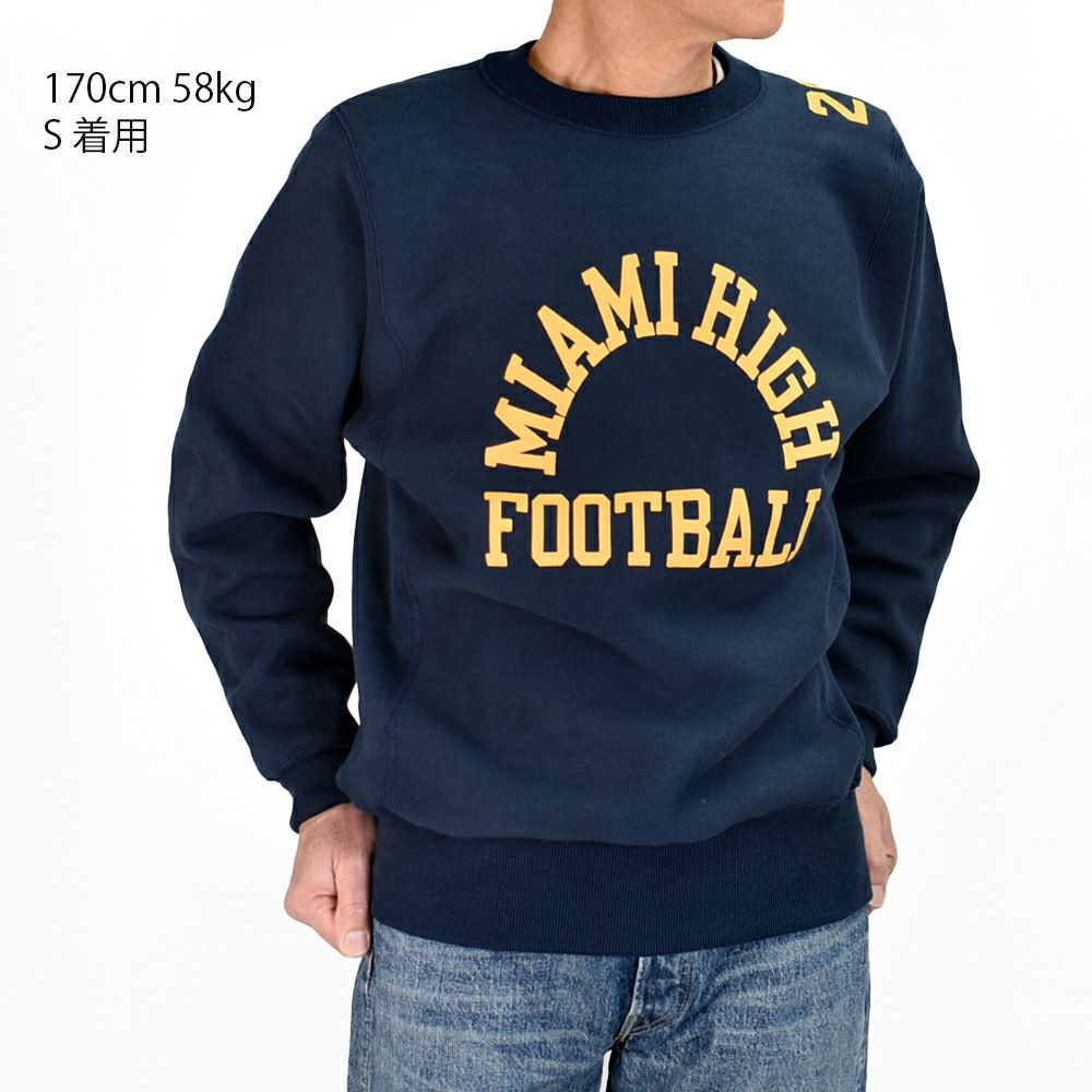 ウエアハウス (WAREHOUSE) Lot 483 MIAMI HIGH 長袖プリントトレーナー 