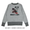 フリーホイーラーズ (FREEWHEELERS) -BRUCE'S TIRES- CREW NECKED SWEAT SHIRT 1930~1940s STYLE SET-IN SLEEVE SWEAT SHIRT 長袖トレーナー スウェットシャツ 2434006 MIX GRAY×GRAINED CHARCOAL GRAY