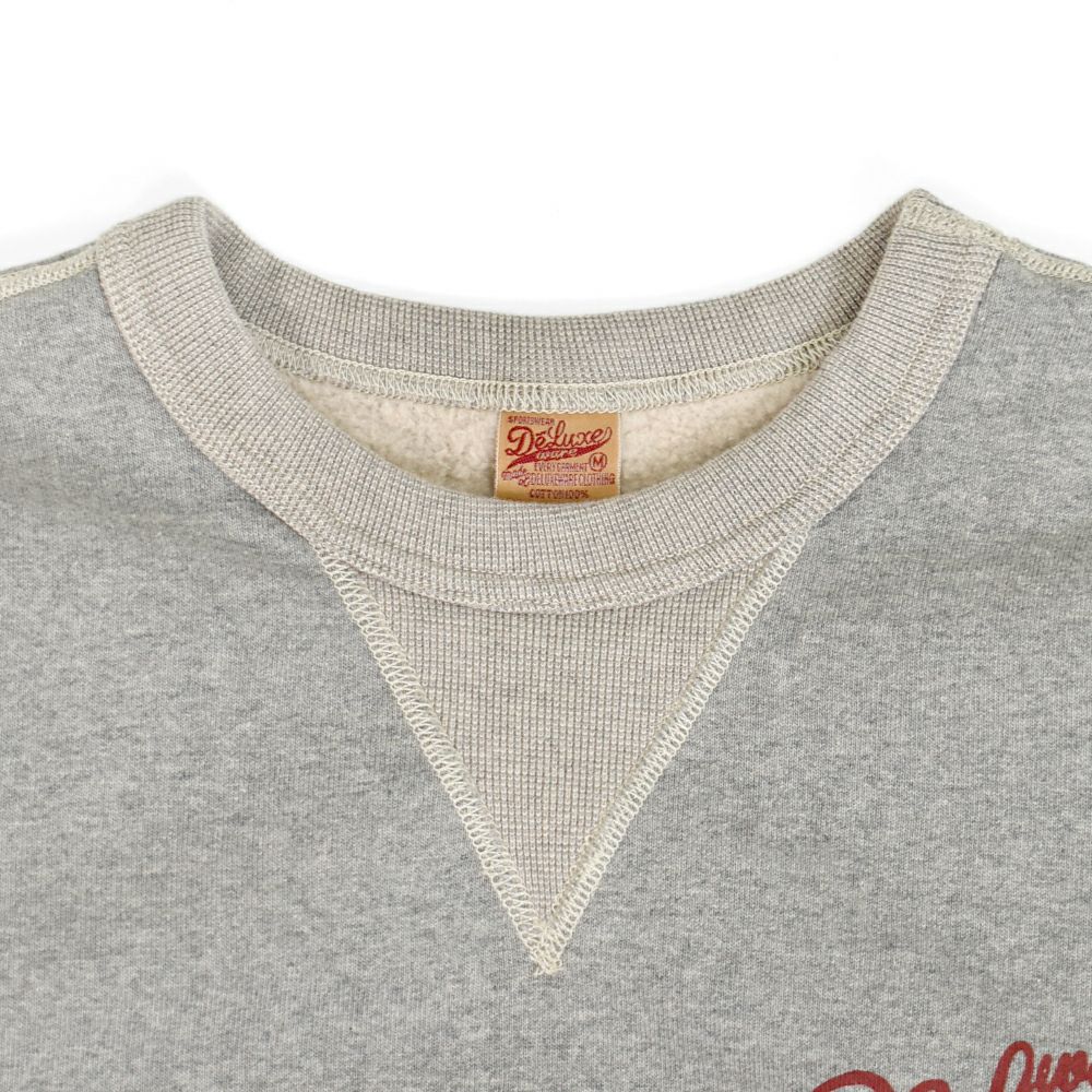 デラックスウエア (DELUXEWARE) DELUXEWARE 長袖プリントトレーナー スウェットシャツ セットンスリーブ BRGS-101