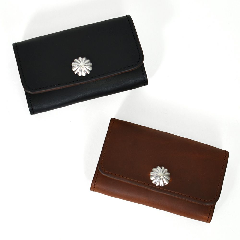 ラリースミス (LARRY SMITH) CLASSIC CARD CASE No. 1 (SHELL) コンチョ付きレザーカードケース 名刺入れ LT-0065-1