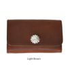 ラリースミス (LARRY SMITH) CLASSIC CARD CASE No. 1 (SHELL) コンチョ付きレザーカードケース 名刺入れ LT-0065-1 Light Brown