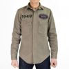 フリーホイーラーズ (FREEWHEELERS) -BONNEVILLE OFFICIAL FUELING STATION- Gemsa 1930s STYLE WORK CLOTHING 長袖プリントワークシャツ 2433003