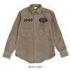 フリーホイーラーズ (FREEWHEELERS) -BONNEVILLE OFFICIAL FUELING STATION- Gemsa 1930s STYLE WORK CLOTHING 長袖プリントワークシャツ 2433003 MESA GRAY