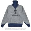 フリーホイーラーズ (FREEWHEELERS) -U.S.NAVY VF-17 Jolly Rogers- TURTLE NECK SWEAT SHIRT 1920~1930s STYLE SWEAT SHIRT タートルネックスウェットシャツ 長袖トレーナー 2434012 GRAINED CHARCOAL GRAY × OLD NAVY