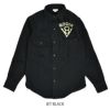 フリーホイーラーズ (FREEWHEELERS) -ROGER 8- Gemsa 1930s STYLE WORK CLOTHING 長袖プリントワークシャツ 2433004 JET BLACK