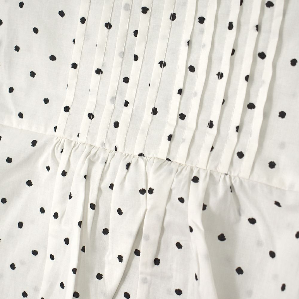 ポンデシャロン (PONT DE CHALONS) ブラウス 長袖ドットブラウス プルオーバーシャツ PON2025BL