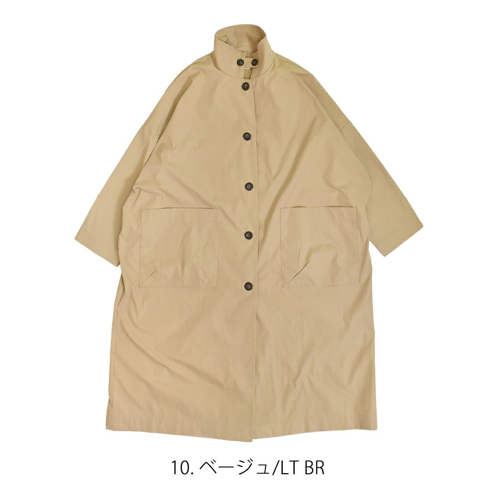 マオメイド (MAOMADE) オーバーサイズのステンカラーコート スプリングコート アウター 511307 10.ベージュ/LT BR