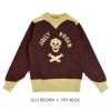 フリーホイーラーズ (FREEWHEELERS) -USAAF 90TH BG 320TH BSQ JOLLY ROGER- ATHLETIC SWEAT SHIRT 1920~1930s COMFORTABLE RIB KNIT TRIMMED SWEAT SHIRT 長袖トレーナー プリントスウェットシャツ 2434011 OLD BROWN × DRY BEIGE