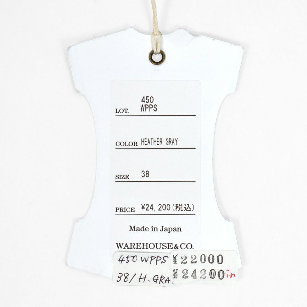 ウエアハウス (WAREHOUSE) Lot 450 2本針フード WPPS 長袖プリントスウェットパーカー 450