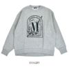 マーブルシュッド (marble SUD) MARINE NOTE SWEAT 長袖プリントスウェットシャツ トレーナー 01FS00310707.H.GRY