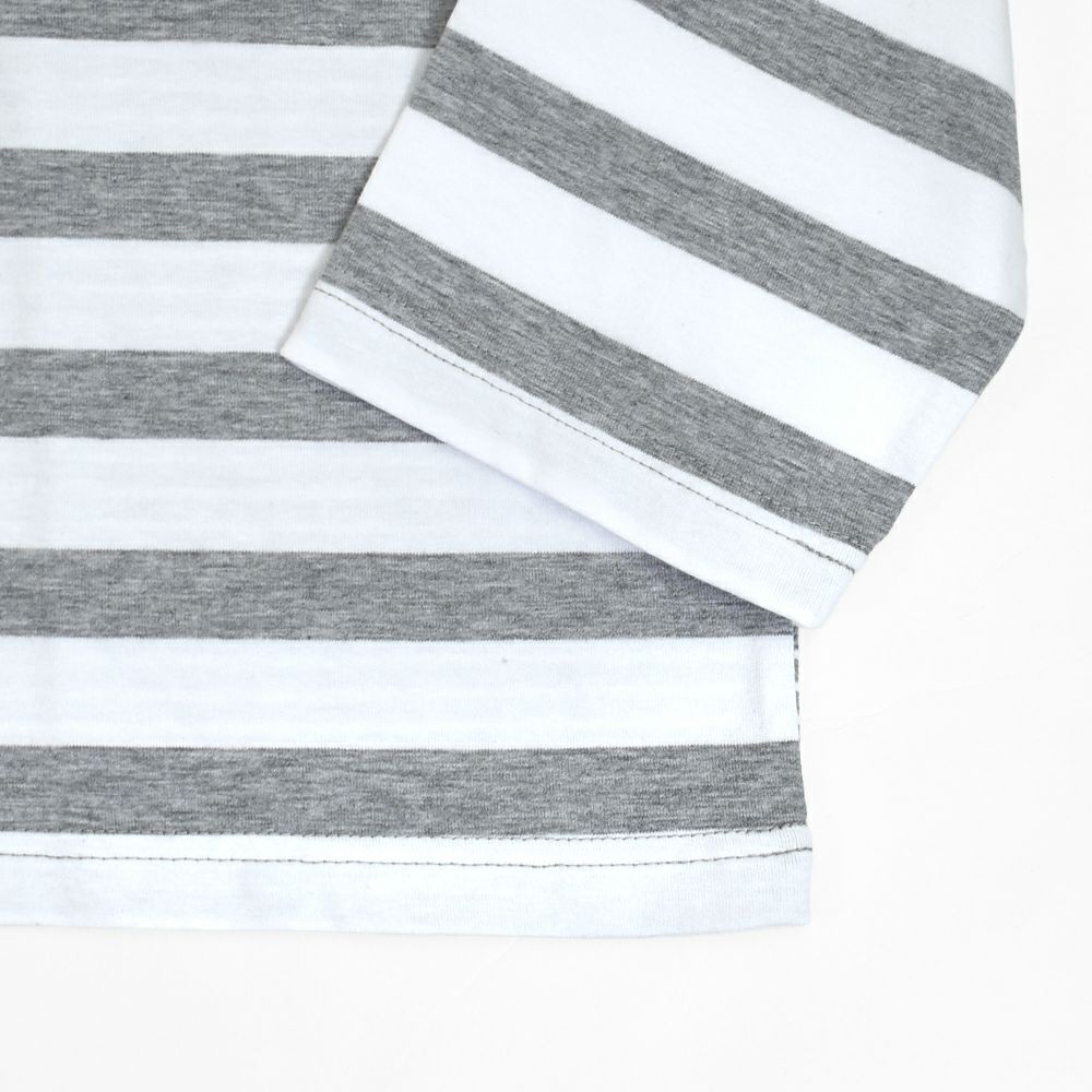 ソソット (sosotto) ボーダー切替クルー肩釦9分袖 ボーダー長袖Tシャツ ロンT マリンテイスト 42511312