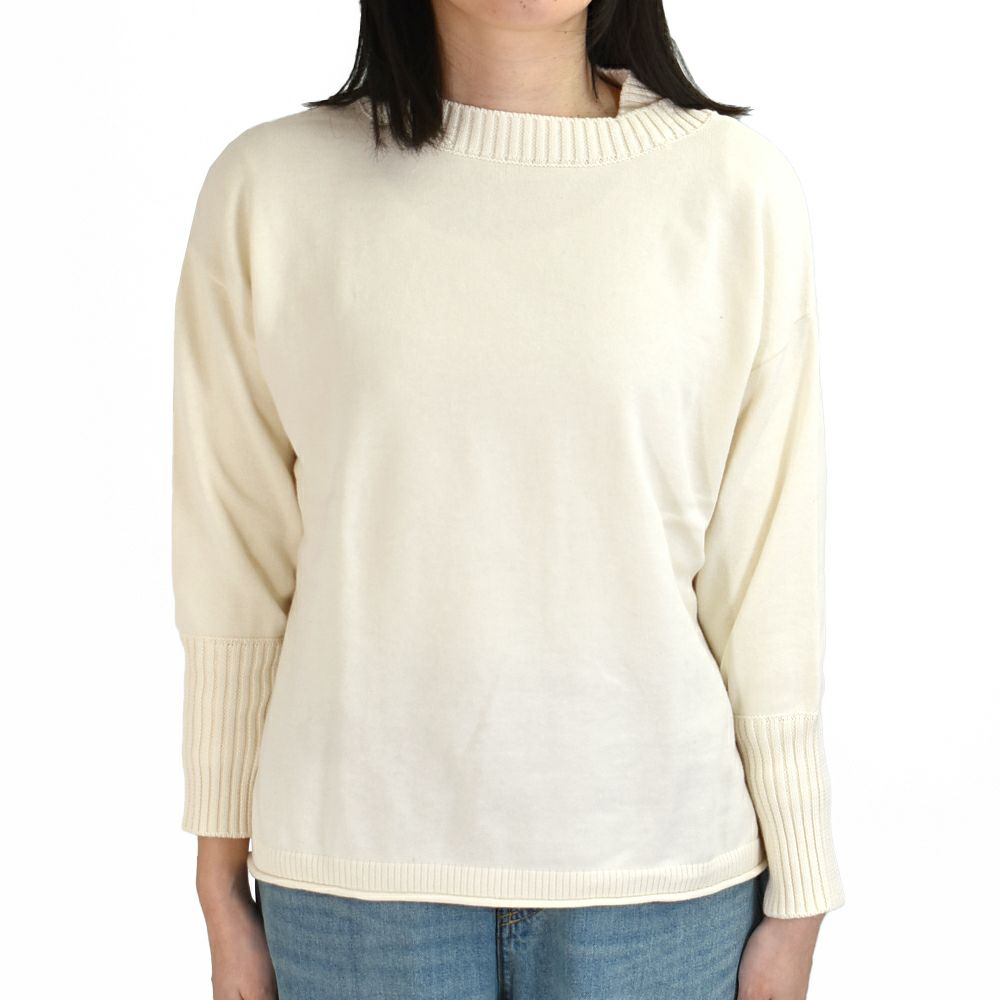 マオメイド (MAOMADE) 着回し力 バツグン 異ゲージリブ プルオーバー 長袖コットンニット 511105