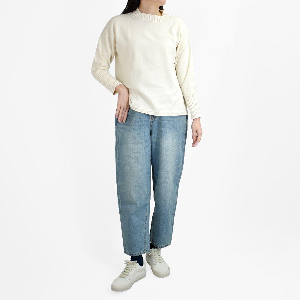 マオメイド (MAOMADE) 着回し力 バツグン 異ゲージリブ プルオーバー 長袖コットンニット 511105