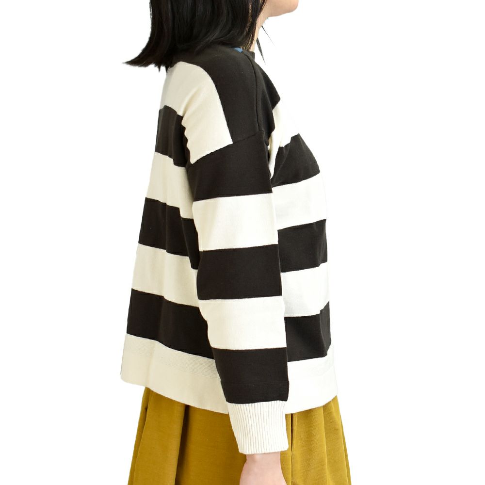 【SALE】maomade(マオメイド) やわらかコットンしましまプルオーバー(511106)※セール商品の為、送料無料サービス対象外 maomade(マオメイド) やわらかコットンしましまプルオーバー