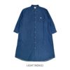 ダントン (DANTON) DOT BUTTON B.D. LONG SHIRT L/S 長袖デニムワンピース DT-B0294DUG LIGHT INDIGO