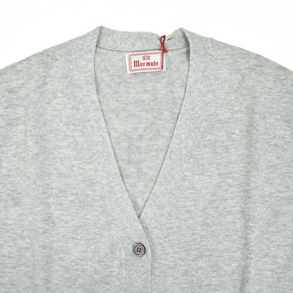 マオメイド (MAOMADE) BACK スリット ほんのり Aライン Vネック カーディガン コットンカーディガン 511108