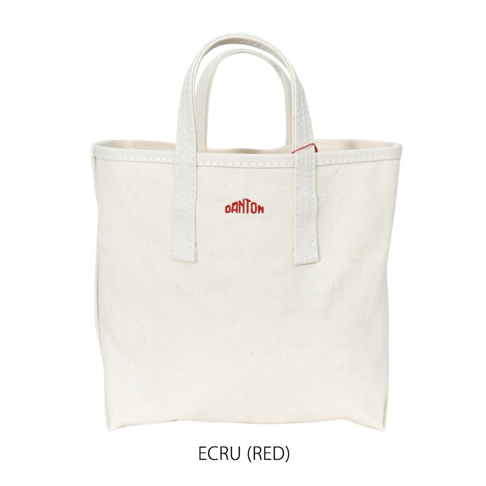 ダントン (DANTON) VOSGES MOYEN COTTON CANVAS TOTE BAG キャンバストートバッグ ECRU(RED)