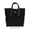 ダントン (DANTON) VOSGES MOYEN COTTON CANVAS TOTE BAG キャンバストートバッグ BLACK(OFF WHITE)