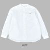 ダントン (DANTON) WOMEN'S OXFORD BAND COLLAR SHIRT PLAIN コットンノーカラー長袖シャツ バンドカラーシャツ DT-B0279SOX WHITE