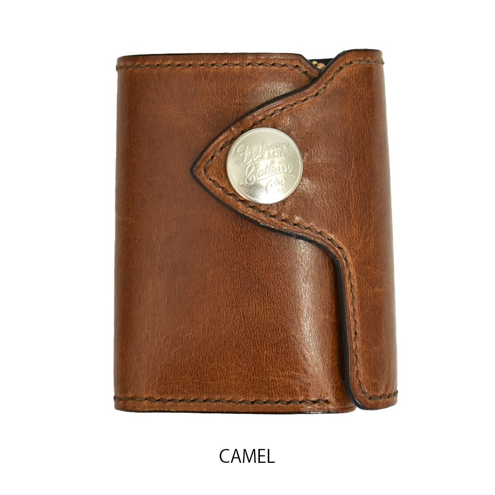 デラックスウエア (DELUXEWARE) THREEFOLD WALLET 二つ折り財布 レザーウォレット DLW-005 CAMEL
