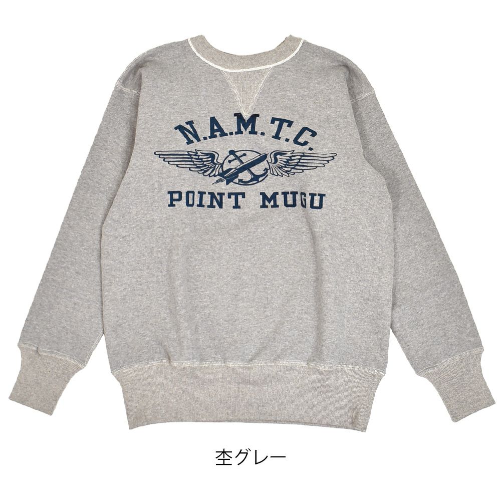 ウエアハウス (WAREHOUSE) Lot 403 N.A.M.T.C 長袖プリントトレーナー スウェットシャツ 403 杢グレー