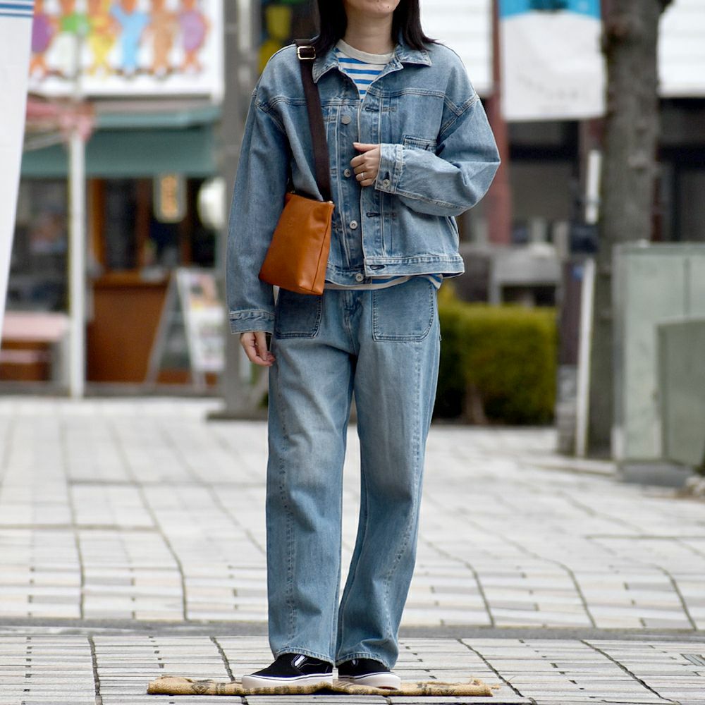 カフェッティ (Cafetty) 腰ばきルーズパンツ デニムパンツ ジーンズ こしばき CF-0573