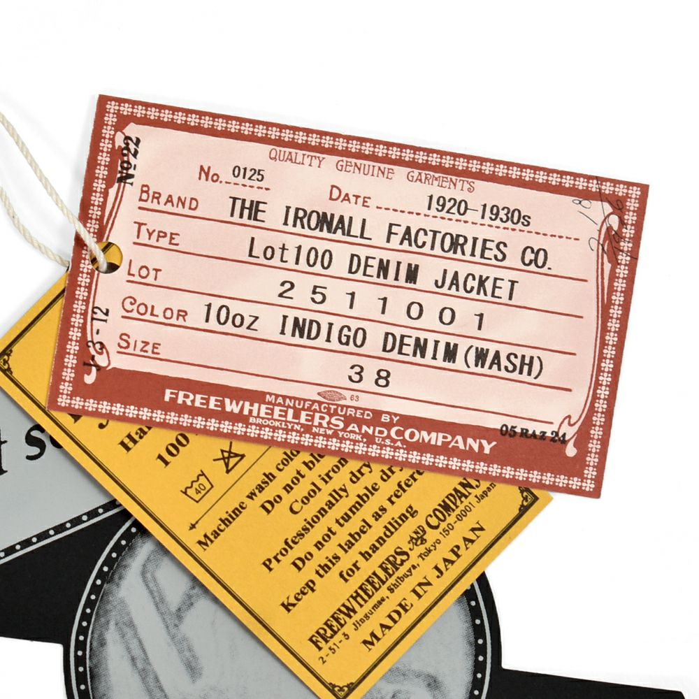 フリーホイーラーズ (FREEWHEELERS) -Lot 100 DENIM JAKET- 1920-1930s STYLE WORK CLOTHING Original 10oz Indigo Denim デニムジャケット アウター 2511001