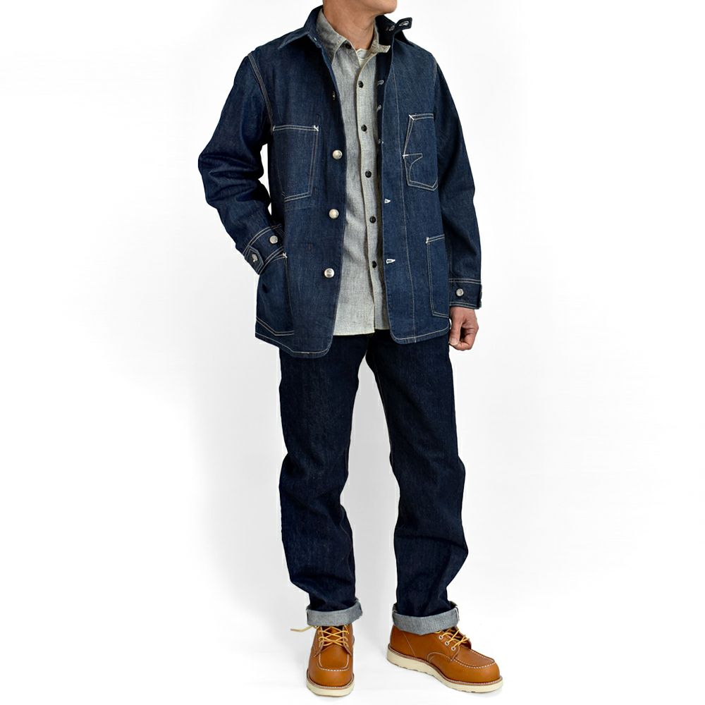 フリーホイーラーズ (FREEWHEELERS) -Lot 100 DENIM JAKET- 1920-1930s STYLE WORK CLOTHING Original 10oz Indigo Denim デニムジャケット アウター 2511001