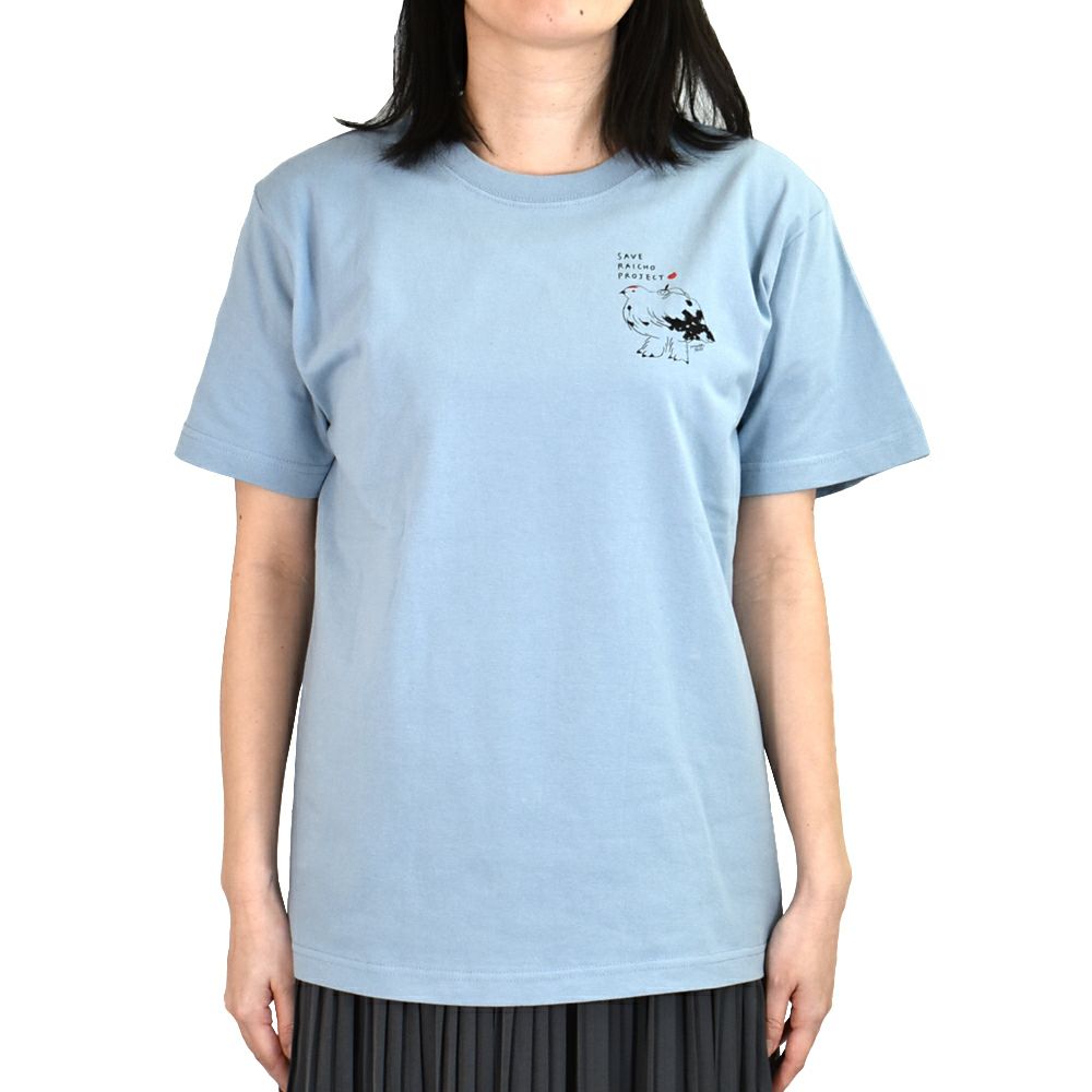 マーブルシュッド (marble SUD) raicho point S/S TEE 半袖Tシャツ プリントTシャツ エビスミナミちゃん×ライチョウ ライチョウ保護スクラムプロジェクト 長野県 01FS003117