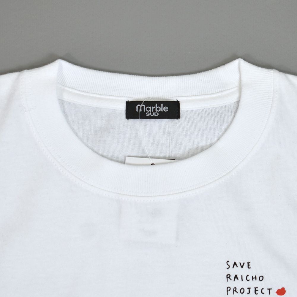 マーブルシュッド (marble SUD) raicho point S/S TEE 半袖Tシャツ プリントTシャツ エビスミナミちゃん×ライチョウ ライチョウ保護スクラムプロジェクト 長野県 01FS003117