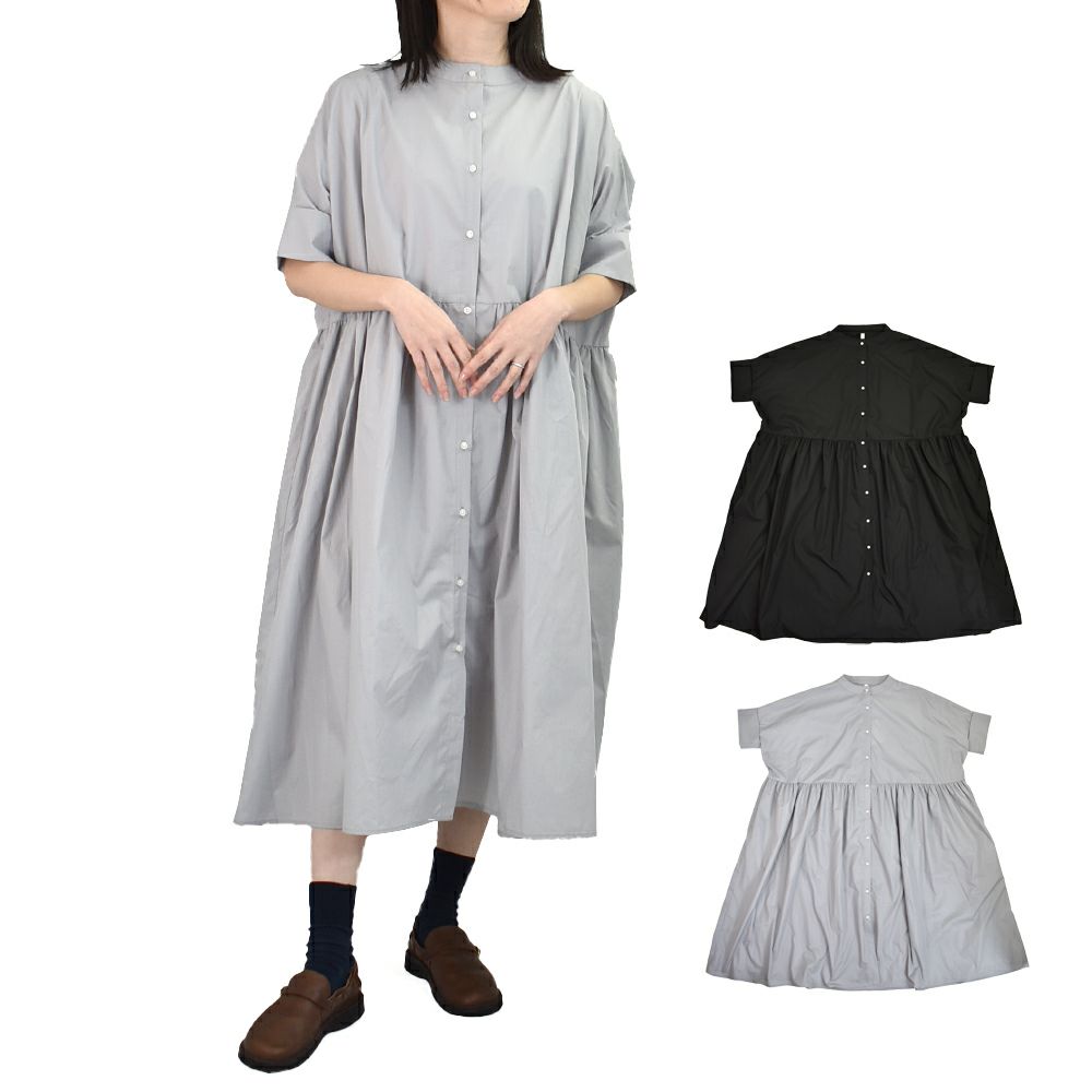 ケレン(KELEN) -MIIA- WIDE DESIGN DRESS 5分袖シャツワンピース LKL25HOP2055