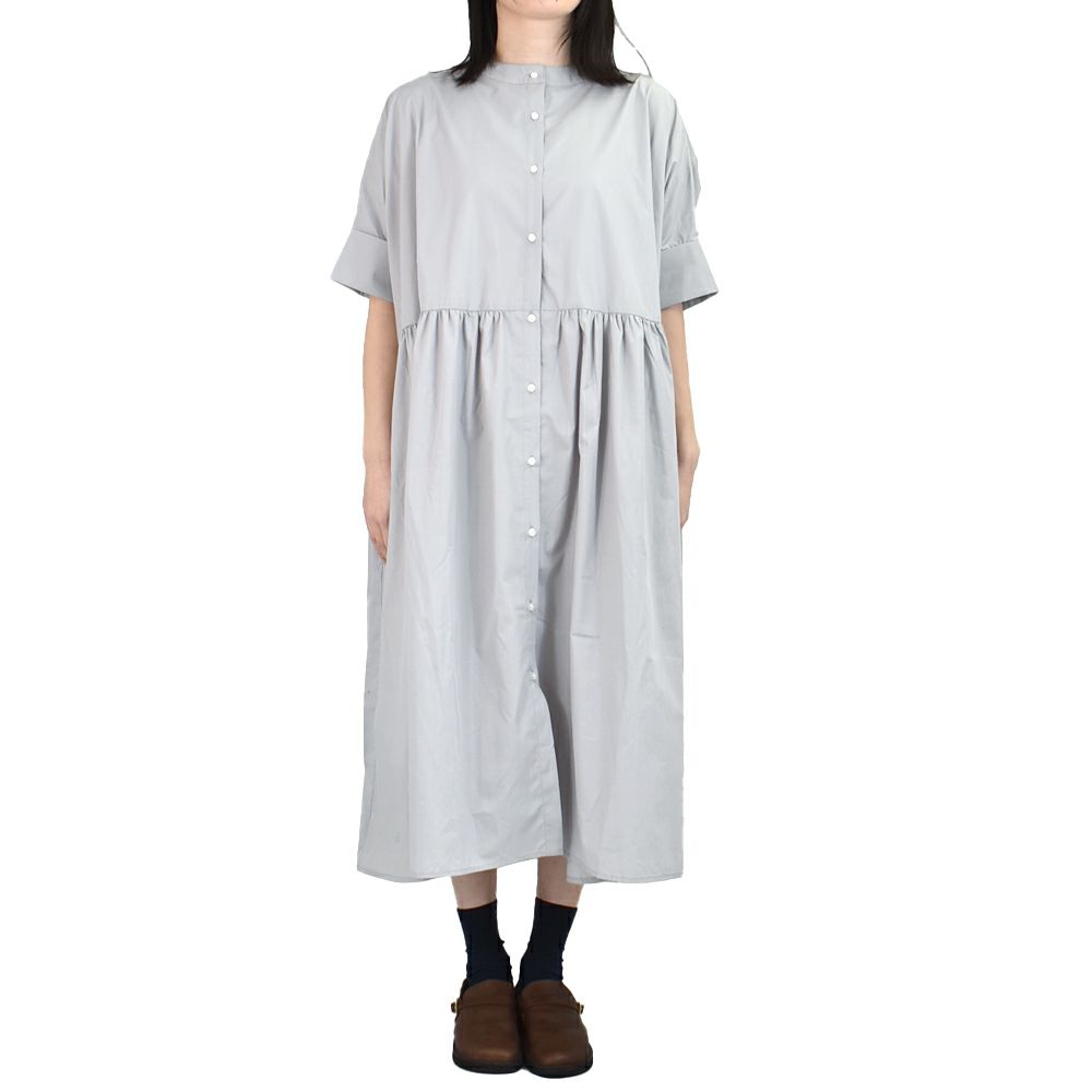 ケレン(KELEN) -MIIA- WIDE DESIGN DRESS 5分袖シャツワンピース LKL25HOP2055