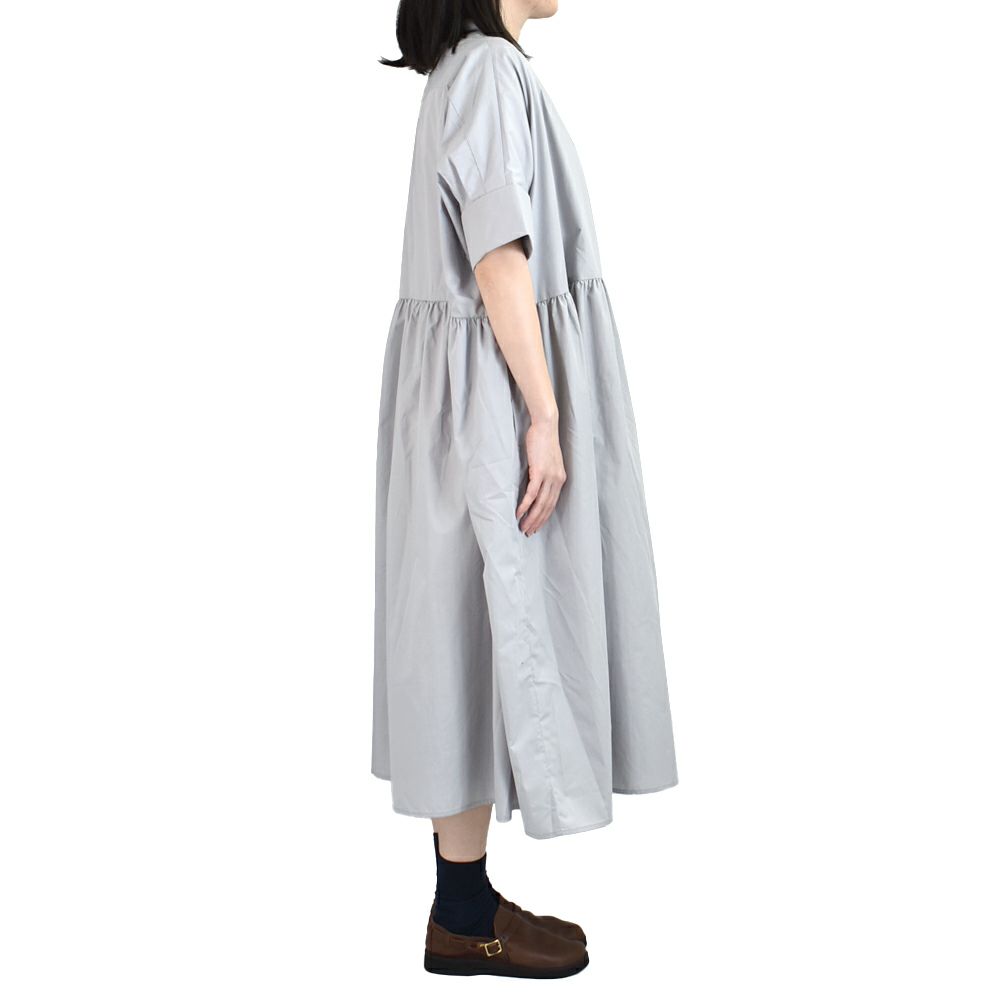 ケレン(KELEN) -MIIA- WIDE DESIGN DRESS 5分袖シャツワンピース LKL25HOP2055