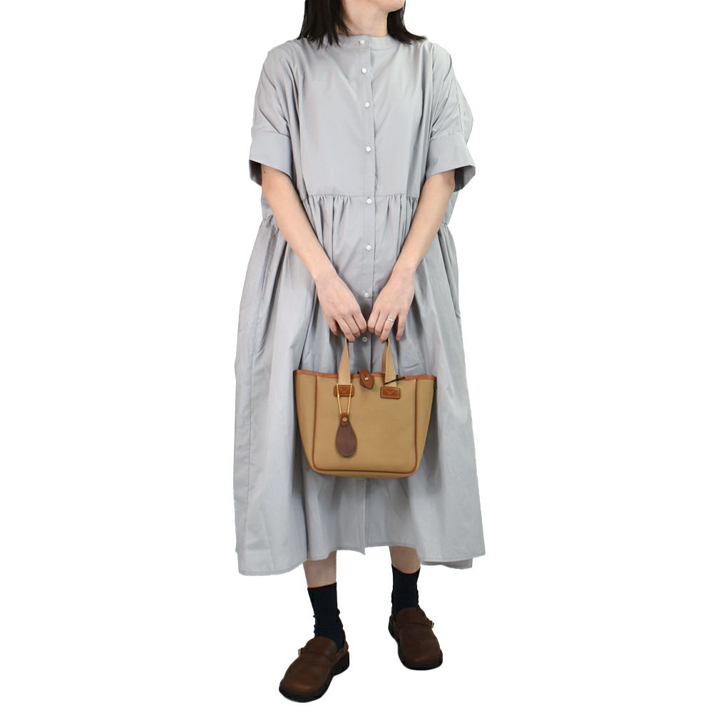 ケレン(KELEN) -MIIA- WIDE DESIGN DRESS 5分袖シャツワンピース LKL25HOP2055