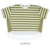 ソソット (sosotto) ボーダー切替ラウンドPO ボーダー半袖Tシャツ 裾切り替え ワイドシルエット ストレッチ 42511322 53.OW×GR