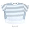 ソソット (sosotto) ボーダー切替ラウンドPO ボーダー半袖Tシャツ 裾切り替え ワイドシルエット ストレッチ 42511322 61.OW×SK