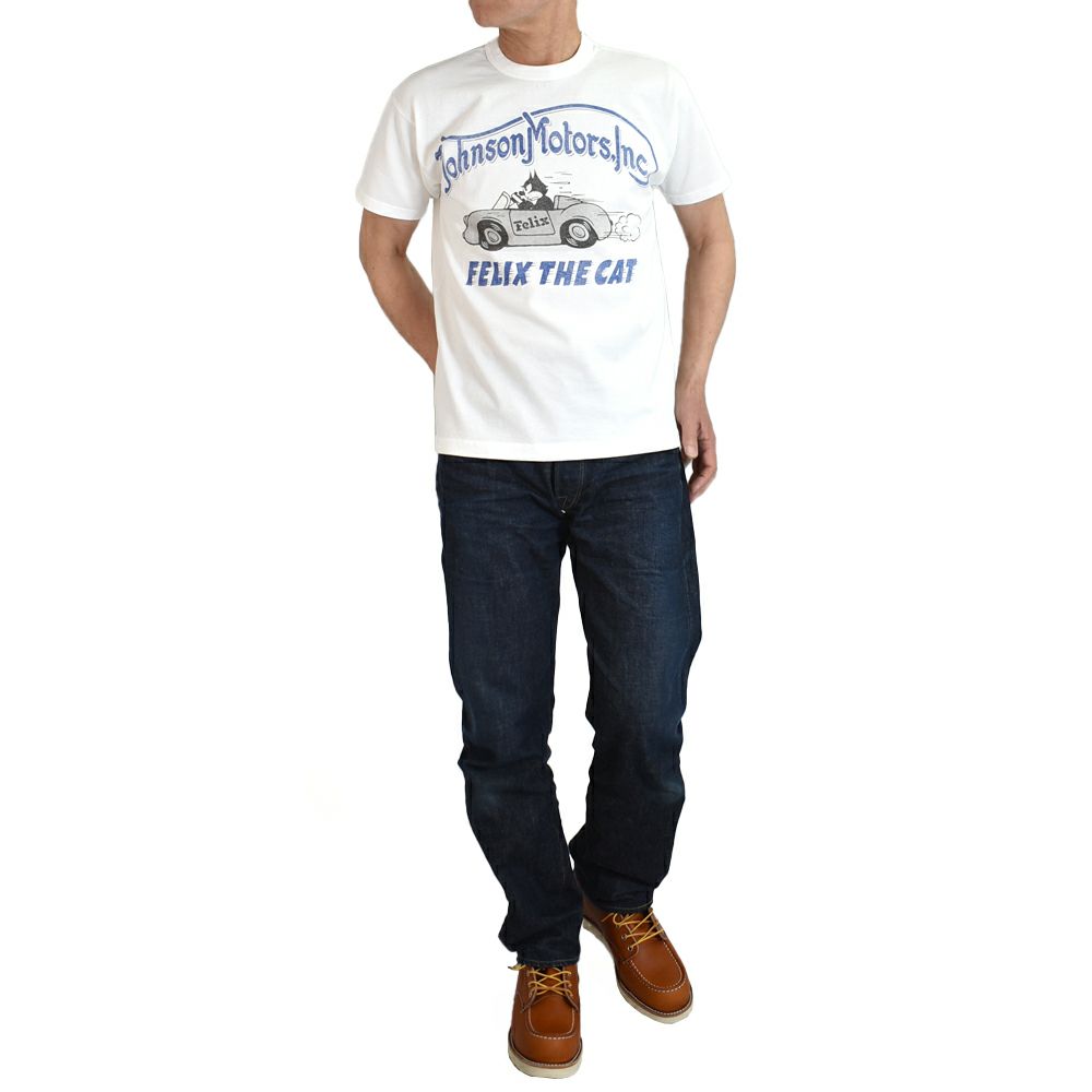 トイズマッコイ (TOYS McCOY) FELIX THE CAT TEE -JOHNSON MOTORS- 半袖プリントTシャツ FELIX THE CAT ポルシェ550スパイダー TMC2502
