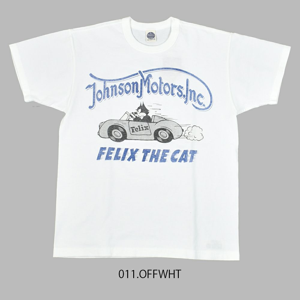 トイズマッコイ (TOYS McCOY) FELIX THE CAT TEE -JOHNSON MOTORS- 半袖プリントTシャツ FELIX THE CAT ポルシェ550スパイダー TMC2502 011.OFFWHT