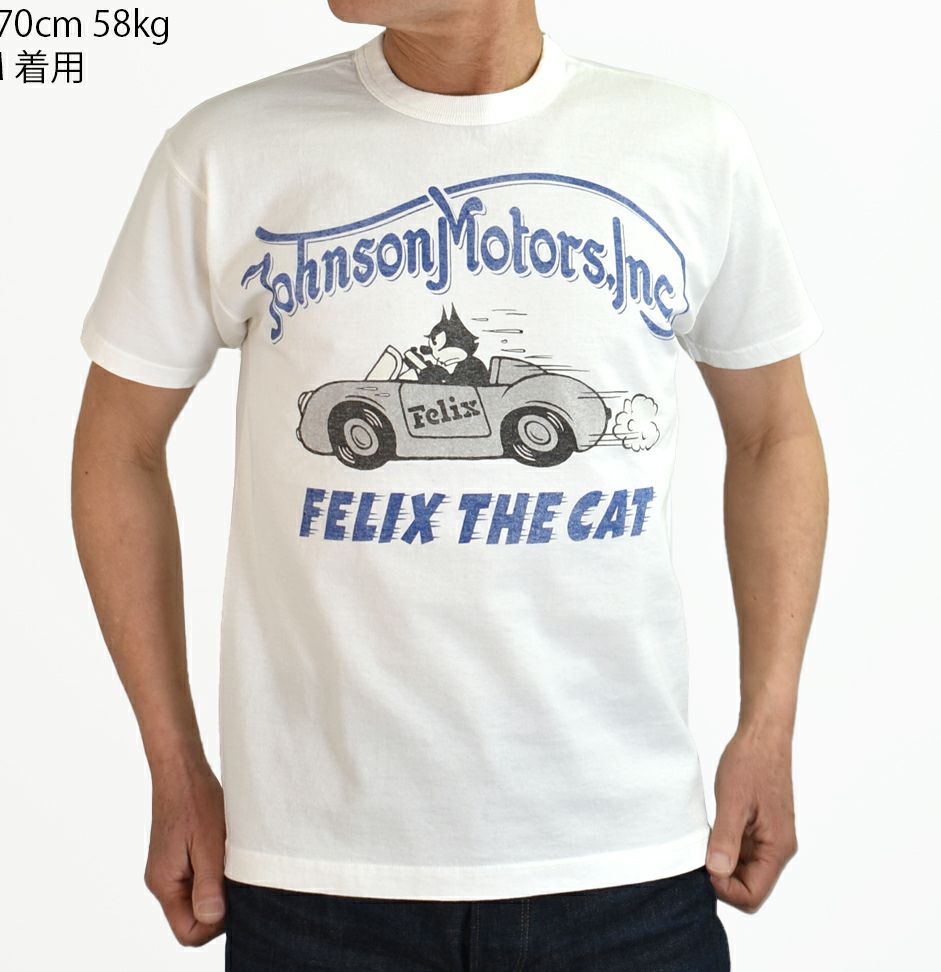 トイズマッコイ (TOYS McCOY) FELIX THE CAT TEE -JOHNSON MOTORS- 半袖プリントTシャツ FELIX THE CAT ポルシェ550スパイダー TMC2502
