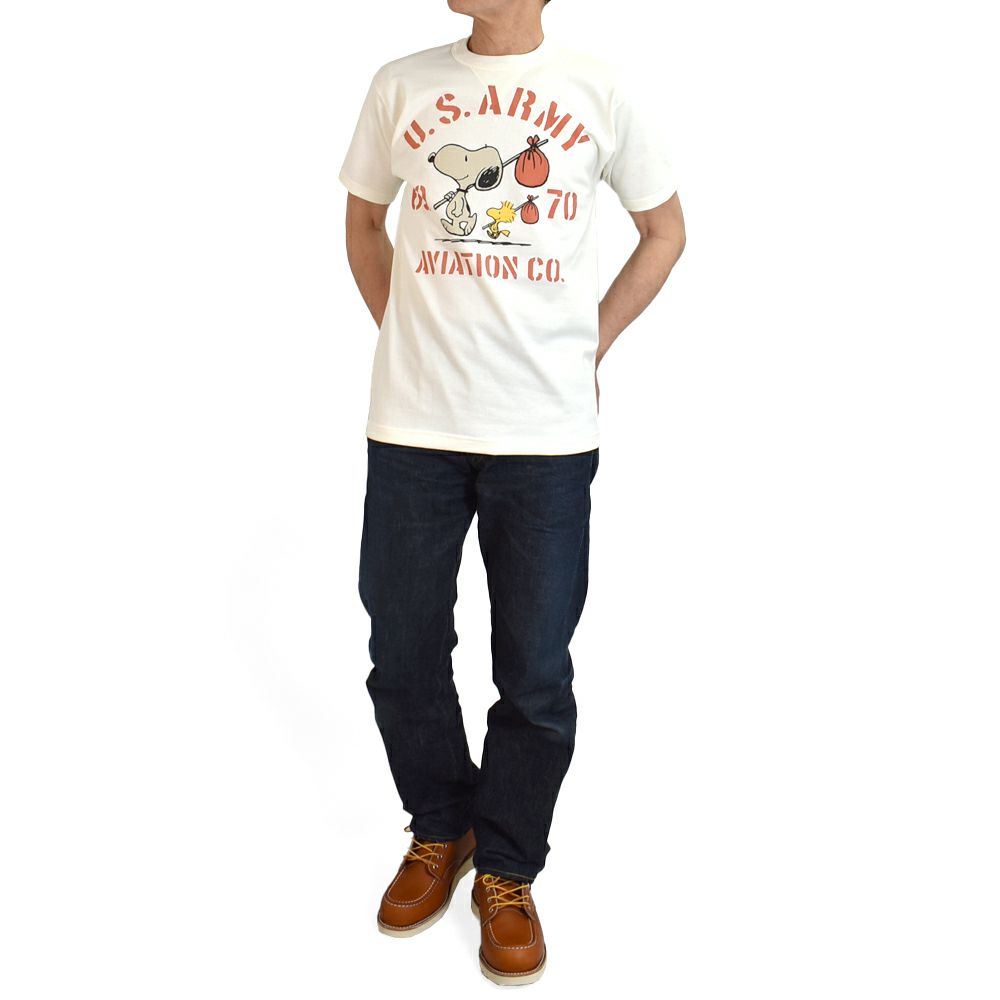 トイズマッコイ (TOYS McCOY) SNOOPY TEE SNOOPY -U.S.ARMY 69 70 AVIATION CO.- 半袖プリントTシャツ スヌーピー TMC2520