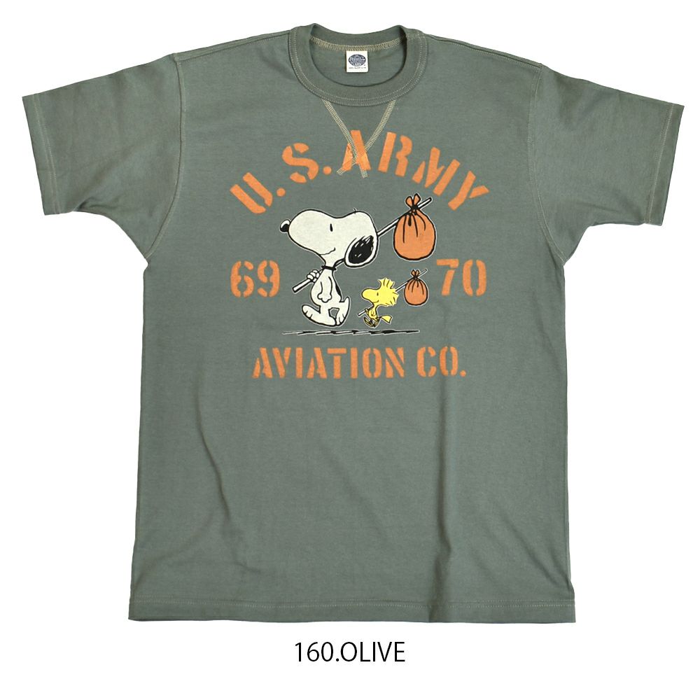 トイズマッコイ (TOYS McCOY) SNOOPY TEE SNOOPY -U.S.ARMY 69 70 AVIATION CO.- 半袖プリントTシャツ スヌーピー TMC2520