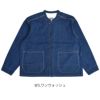 カフェッティ (Cafetty) ワークジャケット デニムジャケット ワークジャケット ノーカラージャケット CF-7192 Ｗ5.ワンウォッシュ