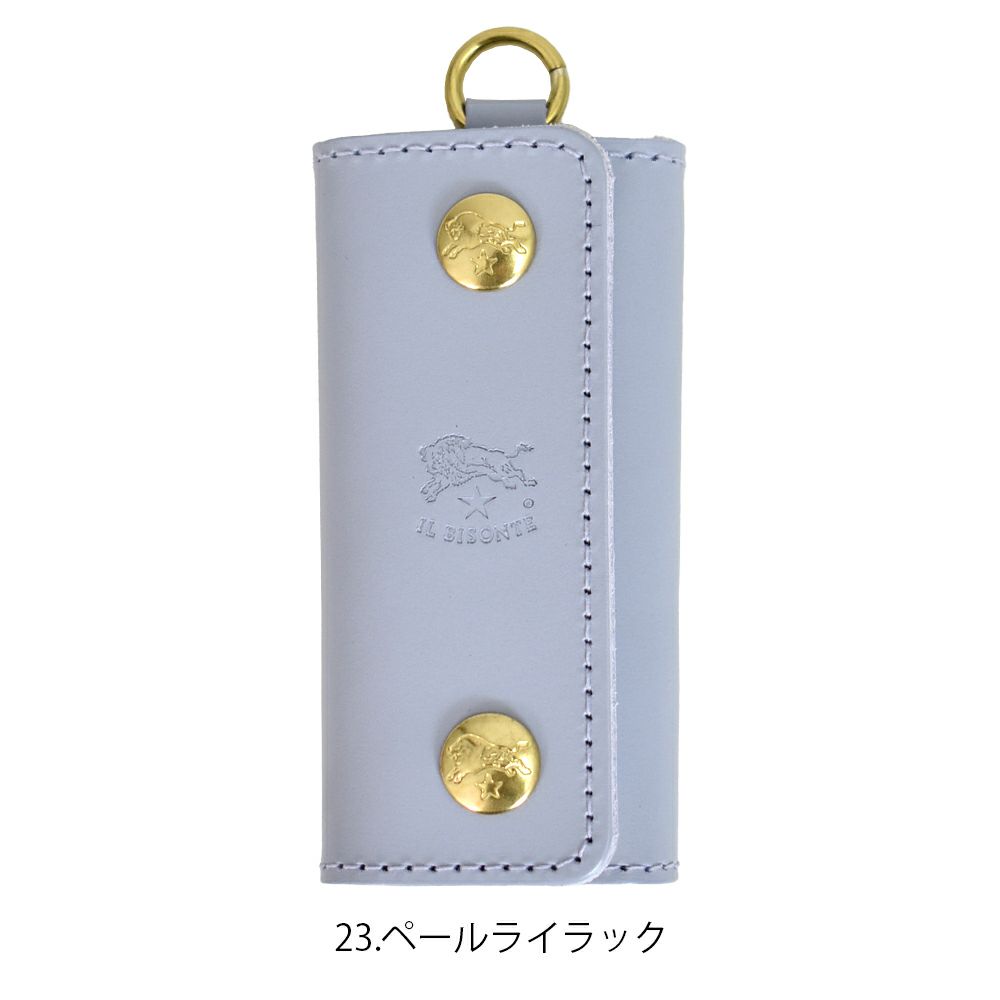 イルビゾンテ (IL BISONTE) キーケース 限定カラー リング付きレザーキーケース 54252305851 54252-3-05851 23.ペールライラック