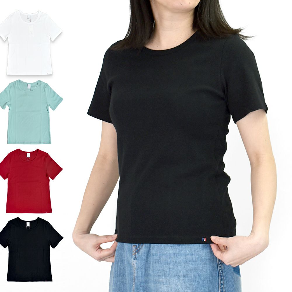 ポンデシャロン (PONT DE CHALONS) トロワ半袖PO 半袖コットンTシャツ ワンポイント刺繍 日本製 22413222